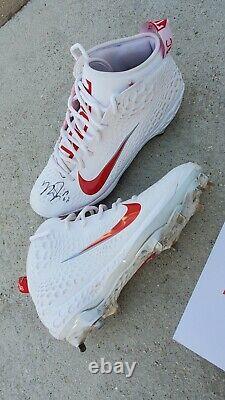 Mike Trout GAME USED 2019 MVP SEASON CLEATS game worn SIGNED Autographed Angels