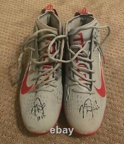 Mike Trout GAME USED 2019 MVP SEASON CLEATS game worn SIGNED auto ANGELS spikes