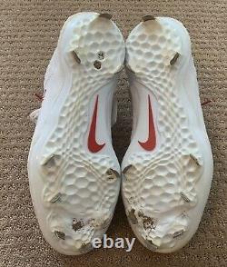 Mike Trout GAME USED 2020 SEASON CLEATS game worn SIGNED auto ANGELS spikes