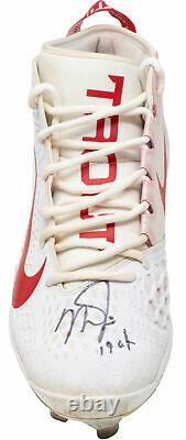 Mike Trout Signed Game Used 2019 Angels Nike Zoom Pink+White Cleats Anderson LOA