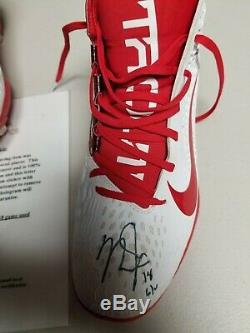 Mike Trout Signed Game Used Cleats Nike Coa Andersen Authentics