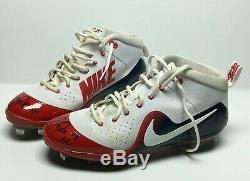 Mike Trout Signed Pair Of Game Used 2016 Angels Nike Baseball Cleats PSA