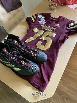 Mississippi State Hail State Bulldogs Game Used Worn Jersey Cleats 2019