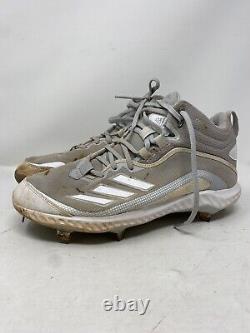 Mlb #27 Miami Marlins Team Issued Gray Adidas Game Used Cleats Mens Sz 12