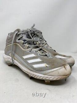Mlb #27 Miami Marlins Team Issued Gray Adidas Game Used Cleats Mens Sz 12