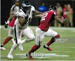 Mohamed Sanu Patriots-Atlanta Falcons Game Used Cleats vs Eagles 2019 LOA- FTA 4