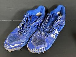 Moises Ballesteros Cubs Auto Signed 2024 Game Used Cleats Beckett Witness