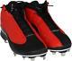 Mookie Betts Boston Red Sox Game-Used Black and Red Jordan Cleats 2019 Season