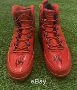 Mookie Betts Boston Red Sox Game Used Cleats Style Match 2018 WS Signed MLB Auth