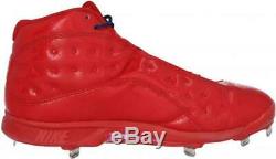 Mookie Betts Boston Red Sox Game-Used Red and Navy Jordan Cleats 2019 Season