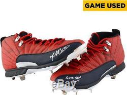 Mookie Betts Boston Red Sox Signed 2017 Game-Used Red Cleats & GU Inscription