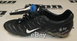 Nate Kaeding Signed Chargers Football Game Used Cleats Nike Shoe BAS Beckett COA