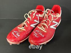 Nazzan Zanetello Red Sox Auto Signed 2023 Game Used Cleats Spikes