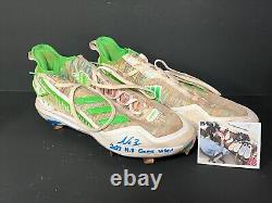 Nazzan Zanetello Red Sox Auto Signed 2023 Game Used High School Cleats Spikes