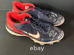 Nazzan Zanetello Red Sox Auto Signed 2023 Game Used High School Cleats Spikes