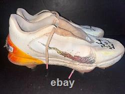 Nelson Rada Angels Auto Signed 2023 Game Used Cleats Spikes Beckett Holo
