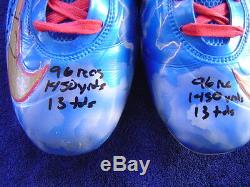 New York Giants Odell Beckham Jr Game Used Signed Inscribed 15 Nike Cleats Loa 3