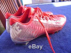 New York Giants Odell Beckham Jr Game Used Signed Inscribed 2015 Nike Cleats Loa