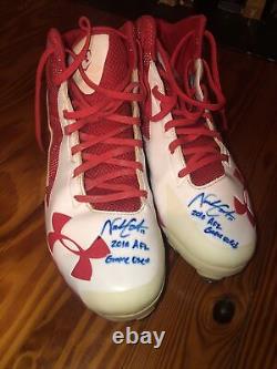 Nick Gordon 2016 AFL Game Used Signed Under Armor Cleats