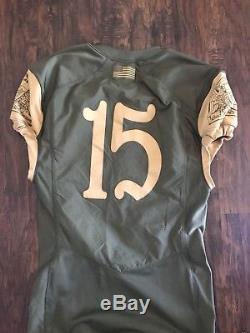 Notre Dame Football 2016 Shamrock Series Army Game Used Jersey, Pants, Cleats #15