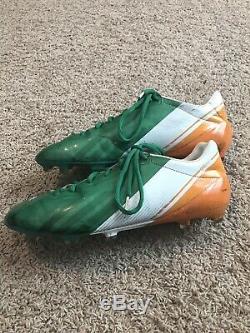 Notre Dame Football Adidas Team Issued 2012 Cleats Ireland Game Used Size 12.5