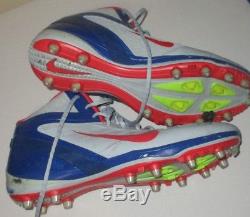 Ny Giants Justin Tuck Signed Game Used Nike Cleats Size 15 Sb Champ Steiner Loa