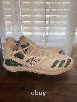 Oakland As Game Worn/ Signed Adidas Cleats Aaron Brooks Sz 13