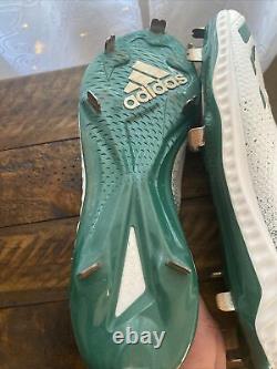 Oakland As Game Worn/ Signed Adidas Cleats Aaron Brooks Sz 13