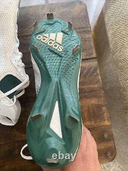 Oakland As Game Worn/ Signed Adidas Cleats Aaron Brooks Sz 13