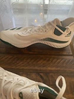 Oakland As Game Worn/ Signed Adidas Cleats Aaron Brooks Sz 13