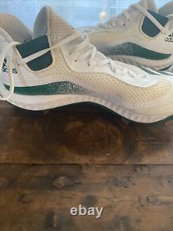 Oakland As Game Worn/ Signed Adidas Cleats Aaron Brooks Sz 13