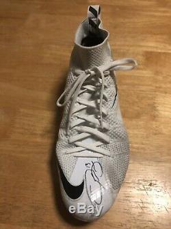 Odell Beckham Jr 11/16/14 Game Used Signed Dual Inscribed Rookie Nike Cleat