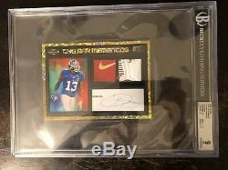 Odell Beckham Jr The Bar Cut Auto 1/1 With Game Used Cleat, Beckett Slabbed 9/9