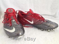 Ohio State Game Used Worn 2011 Pro Combat Cleats Wisconsin Game NCAA Size 12