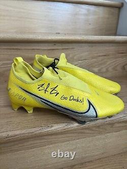 Oregon Ducks Game Used Cleats Signed By Brady Breeze. Rose Bowl Mvp