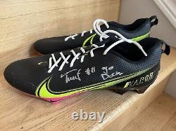 Oregon Ducks Troy Franklin Signed Game Cleats Cleats Pinker Cancer