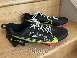 Oregon Ducks Troy Franklin Signed Game Cleats Cleats Pinker Cancer