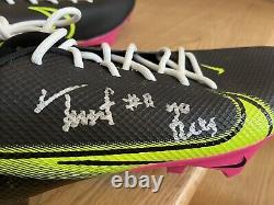 Oregon Ducks Troy Franklin Signed Game Cleats Cleats Pinker Cancer