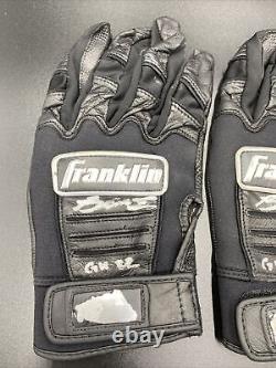 Orioles Cedric Mullins SIGNED GAME WORN Franklin Batting gloves Beckett COA
