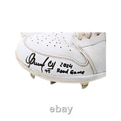 Oswaldo Cabrera Yankees Signed Ins. Air Jordan 1 White Game Used Cleats (CX LOA)