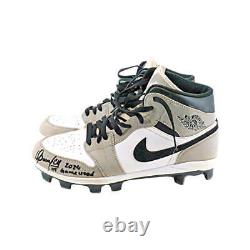 Oswaldo Cabrera Yankees Signed Inscr Air Jordan 1 Blk/Gray Game Used Cleats LOA