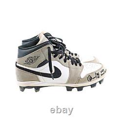 Oswaldo Cabrera Yankees Signed Inscr Air Jordan 1 Blk/Gray Game Used Cleats LOA