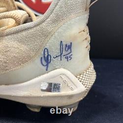 Oswaldo Cabrera game-used/autographed Spring Training cleats Yankees Steiner CX
