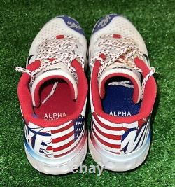 Ozzie Albies Atlanta Braves 2021 4th of July Game Used Cleats Signed Beckett COA