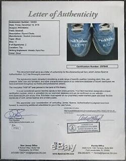 PHIL NIEKRO Game Used Reebok Shoes Cleats Dual Signed JSA COA HOF 97 Auto Braves