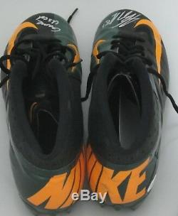 Packers JORDY NELSON Signed'Game Used NIKE Football Cleats AUTO With Game Used