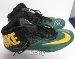 Packers MIKE DANIELS Signed 2016 Game Used NIKE Football Cleats AUTO Lot A