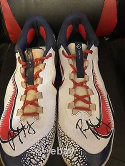 Paul Goldschmidt Cardinals Game Used Cleats 2023 London Series Dual Signed COA