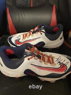 Paul Goldschmidt Cardinals Game Used Cleats 2023 London Series Dual Signed COA