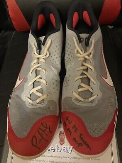 Paul Goldschmidt Cardinals Game Used Cleats Signed Inscribed 22 MVP 2022 Season